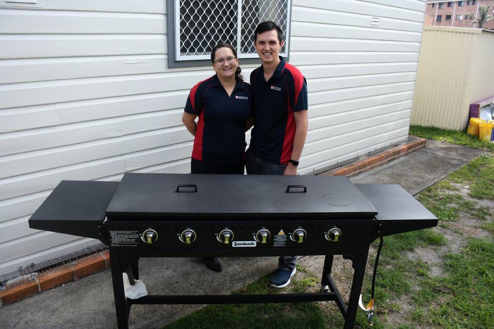 Forster Tuncurry Salvation Army's Donna and Philip Sutcliffe were pleased to receive a donated barbecue from Bunnings Warehouse, Forster.