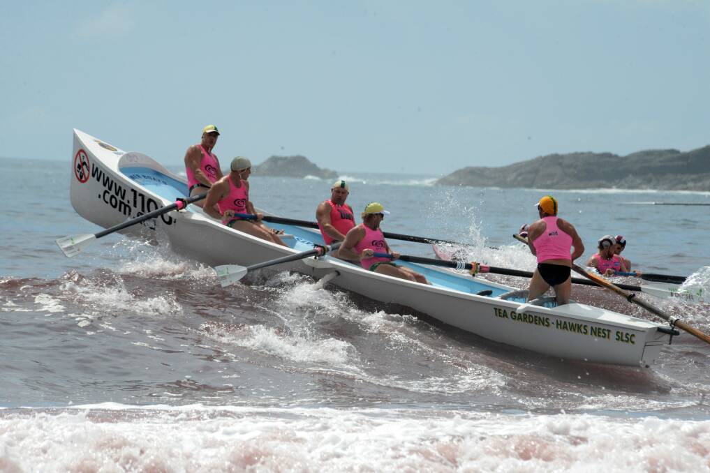 Tea Gardens Hawks Nest Surf Life Saving Club in action in 2015. File photo. 