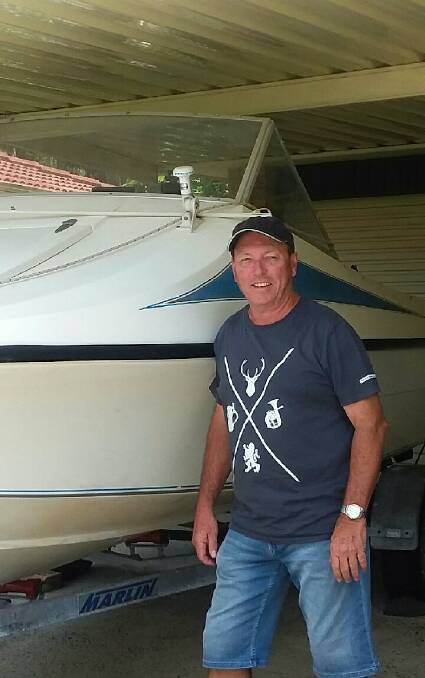 Rescue: Bruce Ward pulled three people out of the water off the coast of Forster last week after their boat overturned. 