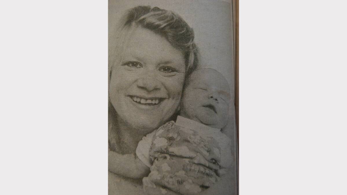 THROWBACK THURSDAY: Robyn Kent with her son Michael Robert Charles Kent. He was born at Cape Hawke Community Hospital weighing 4.19kgs.