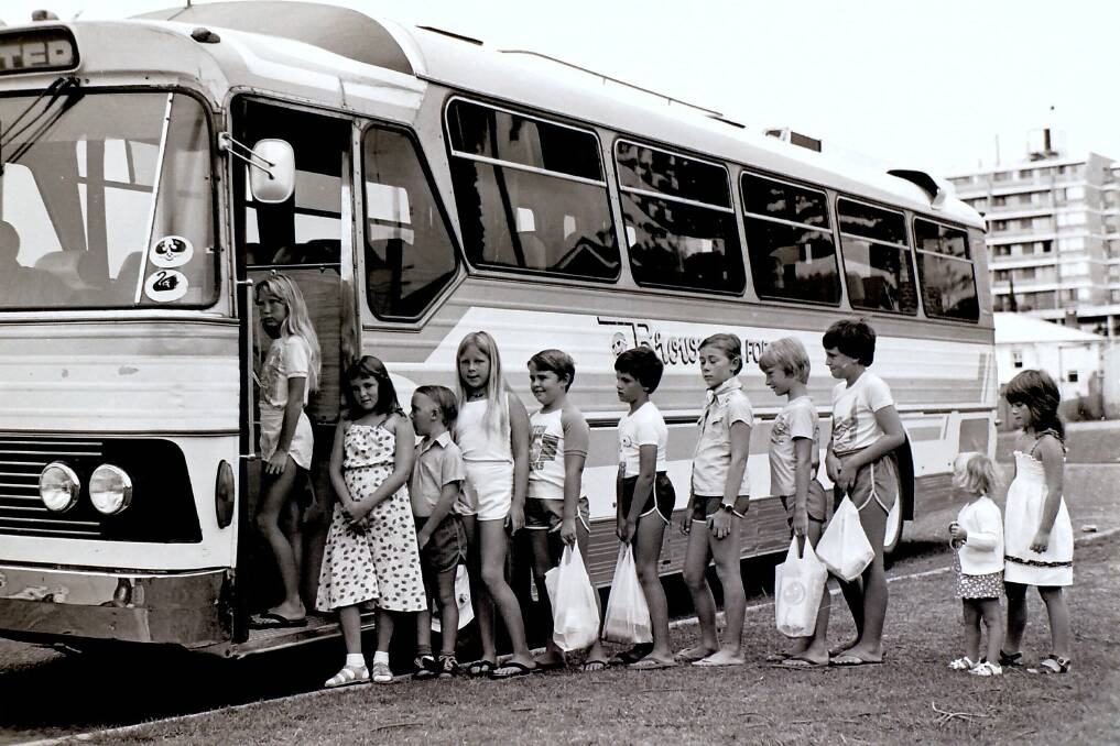 THROWBACK THURSDAY: 29 local children boarding a bus to attend a free dental clinic in Raymond Terrace.